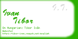 ivan tibor business card